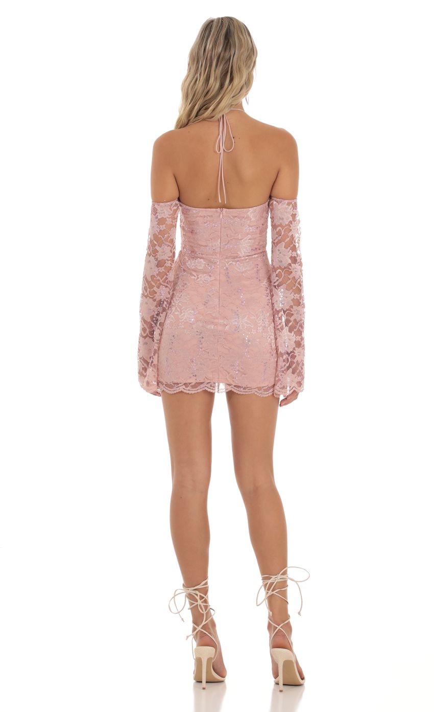 Picture Lace Sequin Off Shoulder Dress in Dusty Rose. Source: https://media-img.lucyinthesky.com/data/Sep23/850xAUTO/1447bac6-3436-4cf3-9d5f-5412d09da2a3.jpg