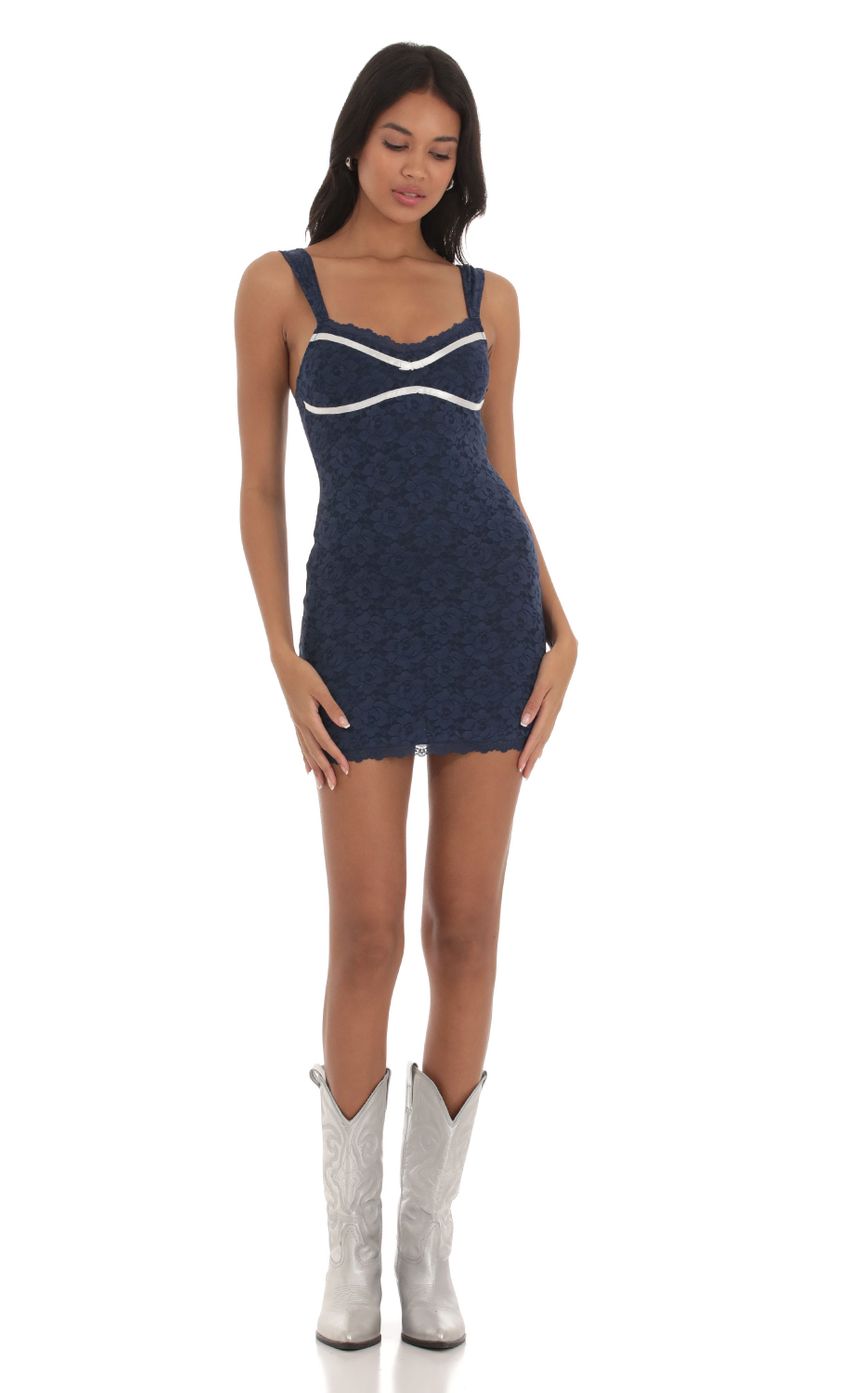 Picture Lace White Stripe Dress in Navy. Source: https://media-img.lucyinthesky.com/data/Sep23/850xAUTO/182e6093-0d40-4ad2-b1e8-8d25f1e88831.jpg