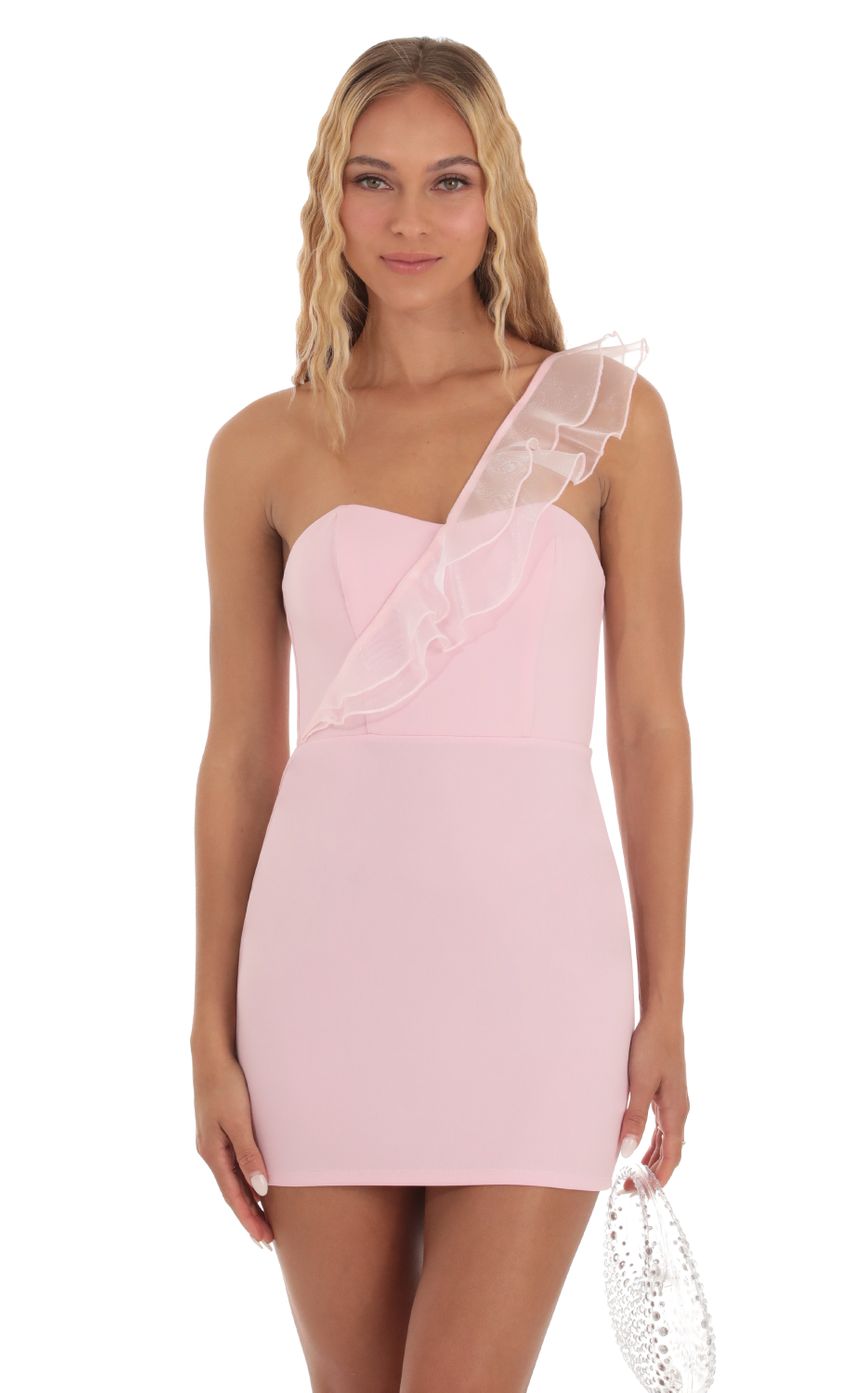 Picture Corset One Shoulder Dress in Pink. Source: https://media-img.lucyinthesky.com/data/Sep23/850xAUTO/31dfc45a-3308-47e2-8f62-2e1ef8138d8d.jpg