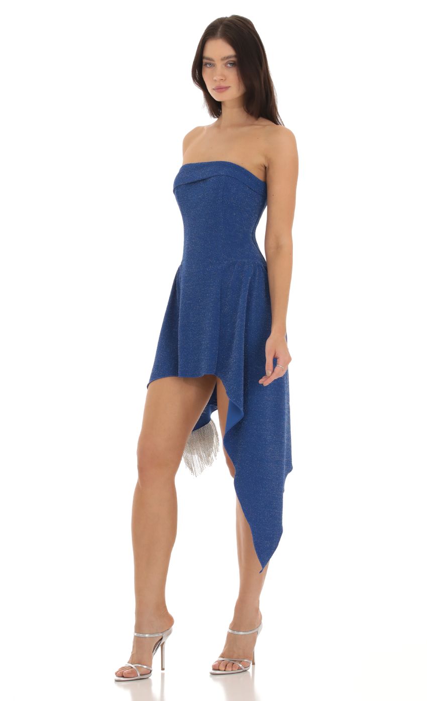Picture Asymmetrical Shimmer Dress in Blue. Source: https://media-img.lucyinthesky.com/data/Sep23/850xAUTO/37bba373-29dc-465c-9361-831b8ecb7be1.jpg