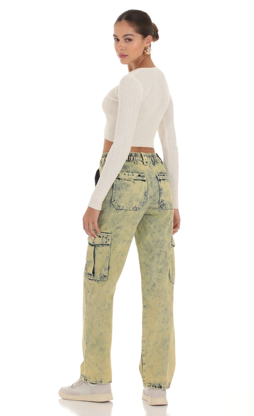 Picture Acid Wash Denim Jeans in Yellow. Source: https://media-img.lucyinthesky.com/data/Sep23/850xAUTO/4fcf9c20-3d4c-4cbc-8834-b256bac89870.jpg