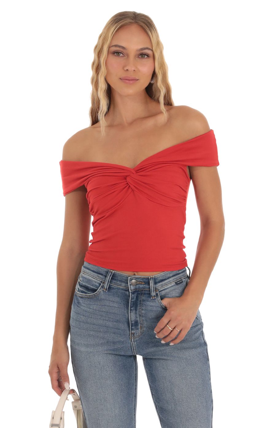 Picture Off Shoulder Top in Red. Source: https://media-img.lucyinthesky.com/data/Sep23/850xAUTO/60e65a20-98eb-41c3-ae27-2153c69cf775.jpg