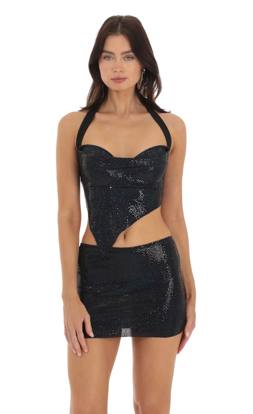 Picture Navy Sequin Two Piece Set in Black. Source: https://media-img.lucyinthesky.com/data/Sep23/850xAUTO/6e7f840e-9cdf-4ba1-aba3-4b22fc73d57f.jpg