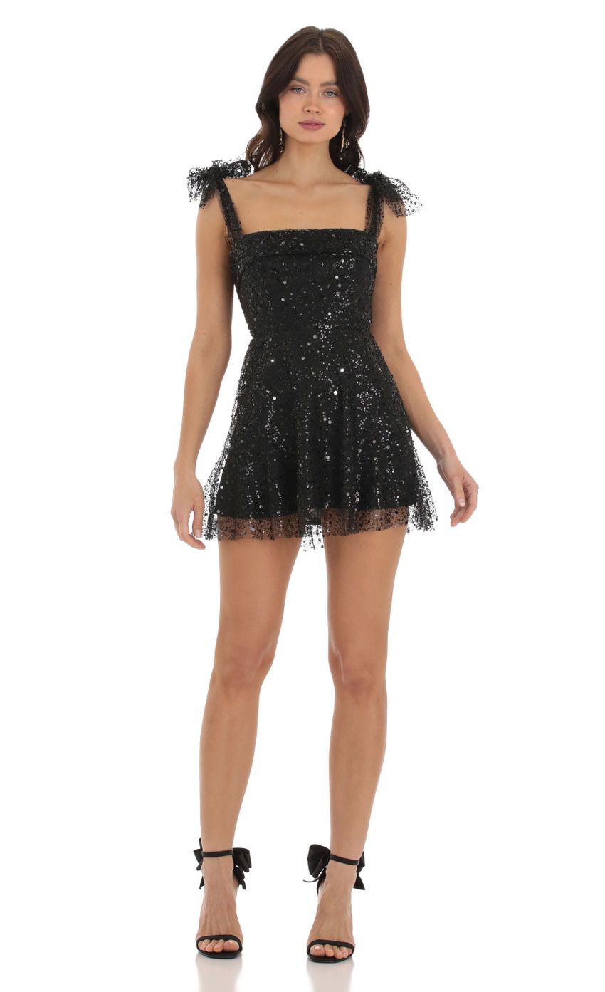 Picture Sequin Mini Dress in Black. Source: https://media-img.lucyinthesky.com/data/Sep23/850xAUTO/838eb8fc-0a14-4de6-bf26-065a7bca72a5.jpg