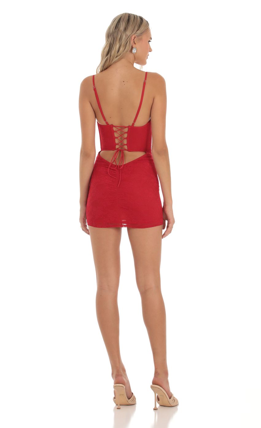 Picture Lace Corset Dress in Red. Source: https://media-img.lucyinthesky.com/data/Sep23/850xAUTO/88092b75-5691-4f7c-8a9f-15d3a8c30071.jpg