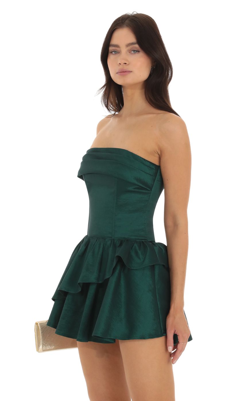 Picture Corset Strapless Dress in Green. Source: https://media-img.lucyinthesky.com/data/Sep23/850xAUTO/add8080f-8d71-4709-8f0b-a4d4cd4fb7c3.jpg