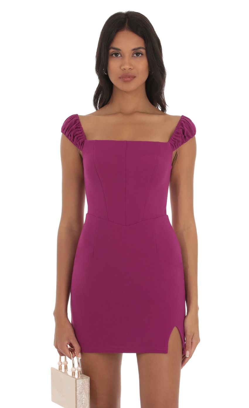 Picture Square Neck Dress in Purple. Source: https://media-img.lucyinthesky.com/data/Sep23/850xAUTO/b54aff54-cfec-4d52-9993-afd2c49acd49.jpg