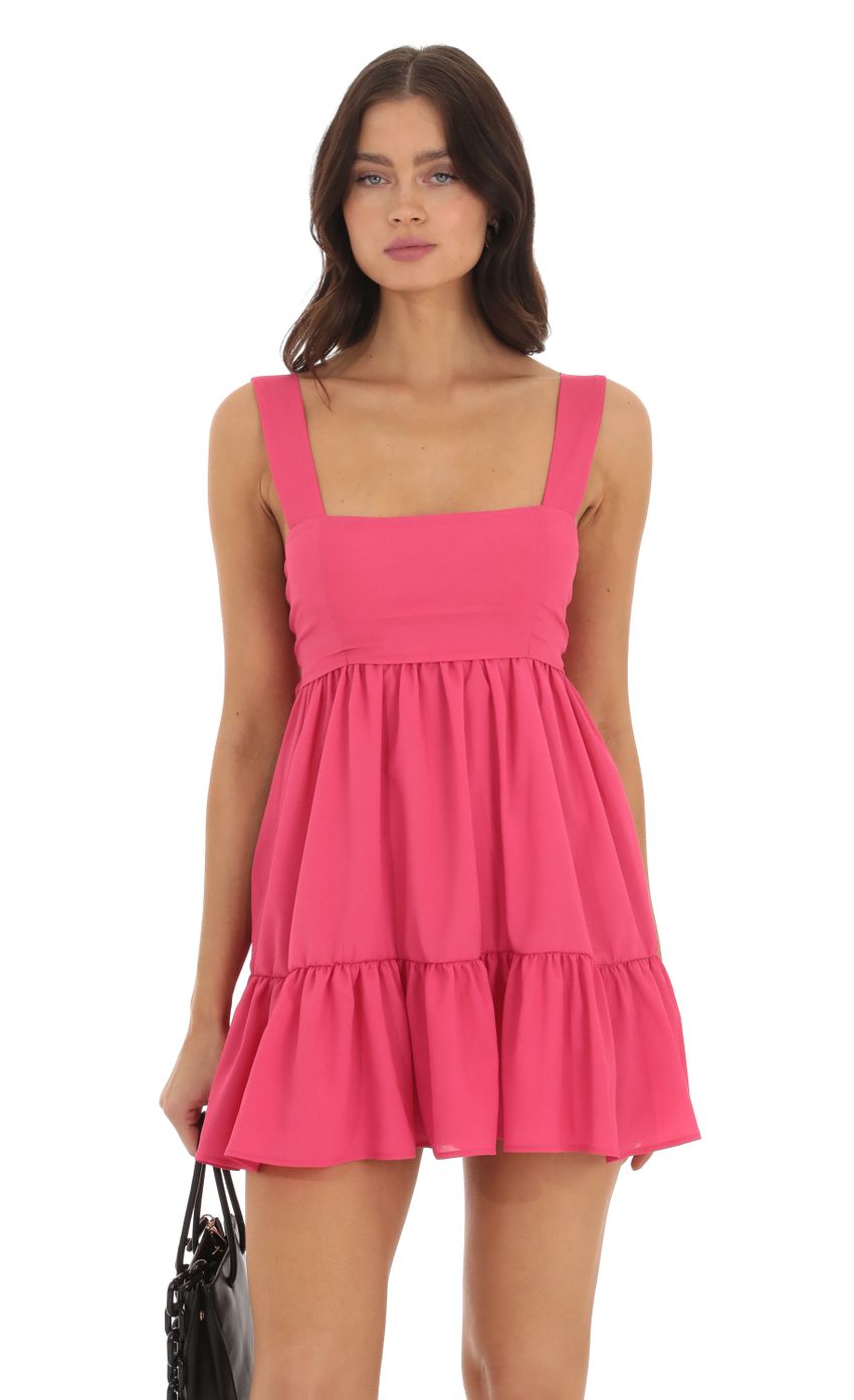 Picture Square Neckline Dress in Hot Pink. Source: https://media-img.lucyinthesky.com/data/Sep23/850xAUTO/c5c17841-f2a7-4948-a6d1-b65119f6403c.jpg