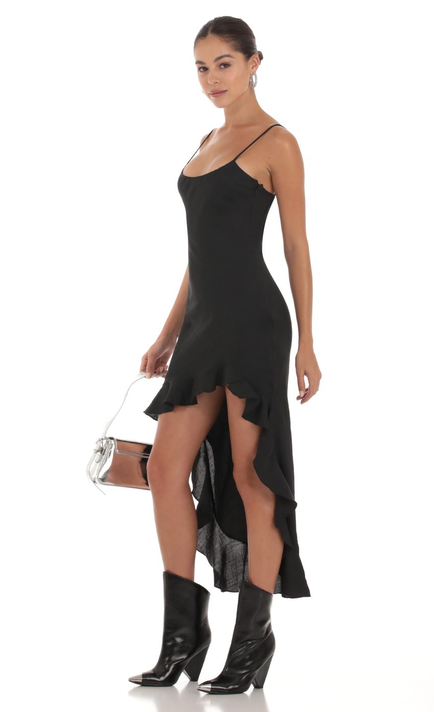 Picture High Low Dress in Black. Source: https://media-img.lucyinthesky.com/data/Sep23/850xAUTO/de8a87df-e8d6-4f96-9554-6ebd6420b102.jpg
