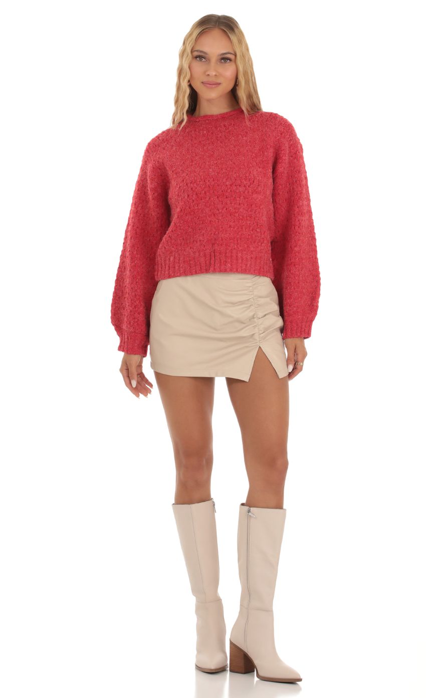 Picture Knit Mock Neck Jumper in Red. Source: https://media-img.lucyinthesky.com/data/Sep23/850xAUTO/ed7f2c36-797d-4b7f-931f-2ae68e9fc18d.jpg