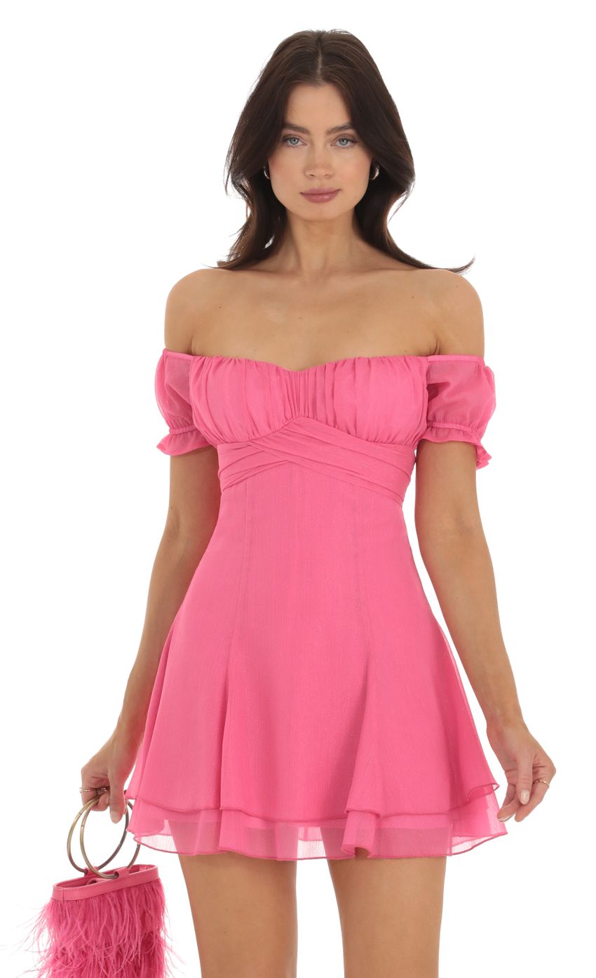 Picture Shimmer Dress in Pink. Source: https://media-img.lucyinthesky.com/data/Sep23/850xAUTO/f83cba7a-2d0d-477b-a550-61e6df0d0f8d.jpg