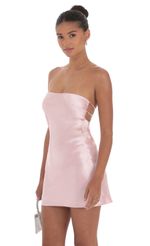 Picture Satin Pearl Open Back Dress in Pink. Source: https://media-img.lucyinthesky.com/data/Sep24/150xAUTO/54262ca9-45e6-4861-b44e-e4d94fb1b4f0.jpg