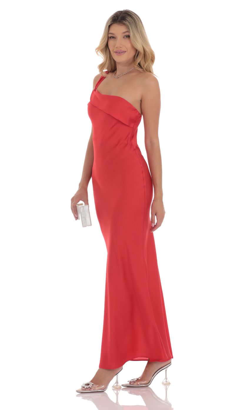 Picture Satin One Shoulder Tassel Maxi Dress in Red. Source: https://media-img.lucyinthesky.com/data/Sep24/850xAUTO/154144e0-954b-4343-b797-627efcc88ee8.jpg