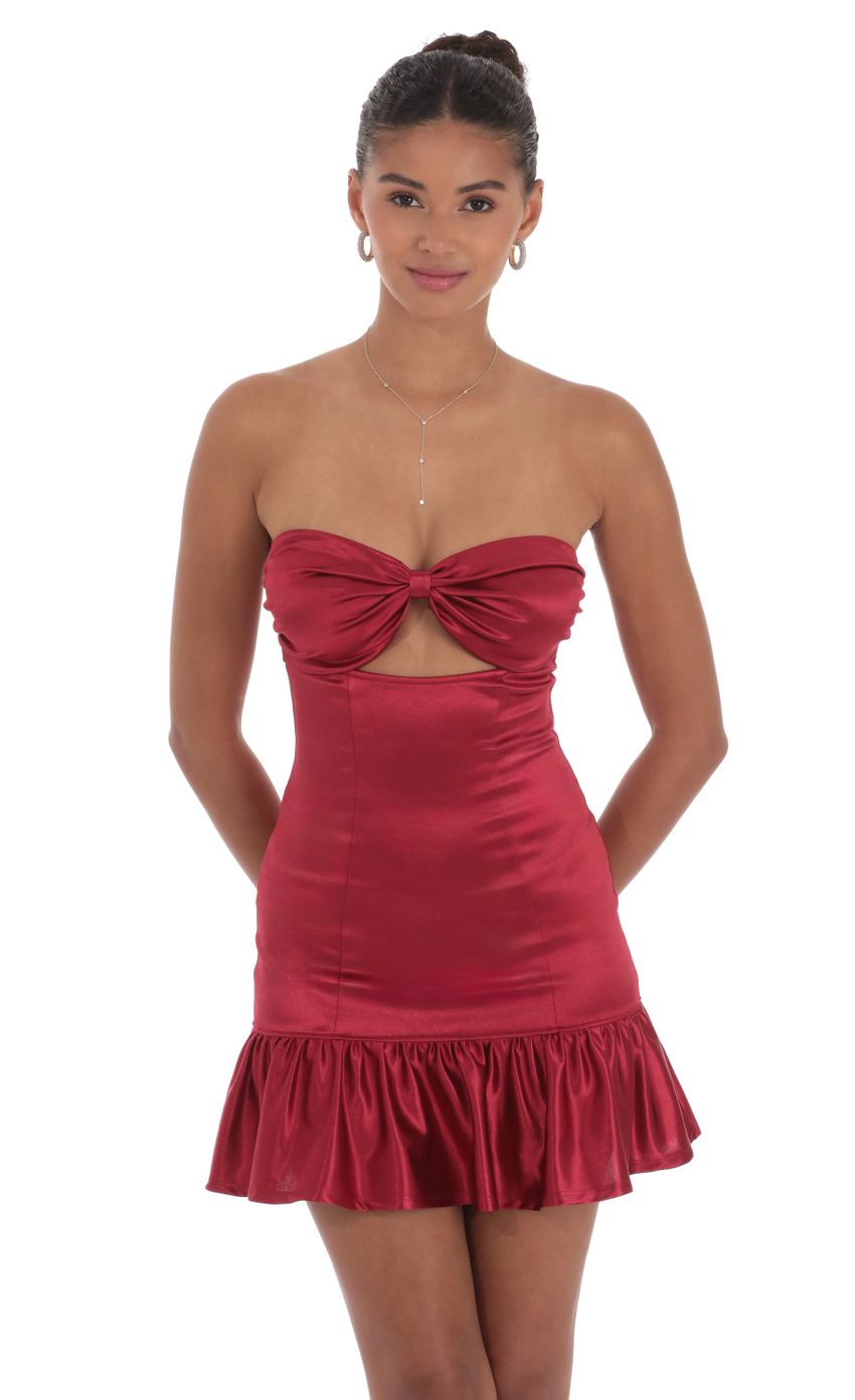 Picture Cutout Satin Starpless Dress in Maroon. Source: https://media-img.lucyinthesky.com/data/Sep24/850xAUTO/15b8a42e-c369-49e7-a8a3-8994fc14b237.jpg