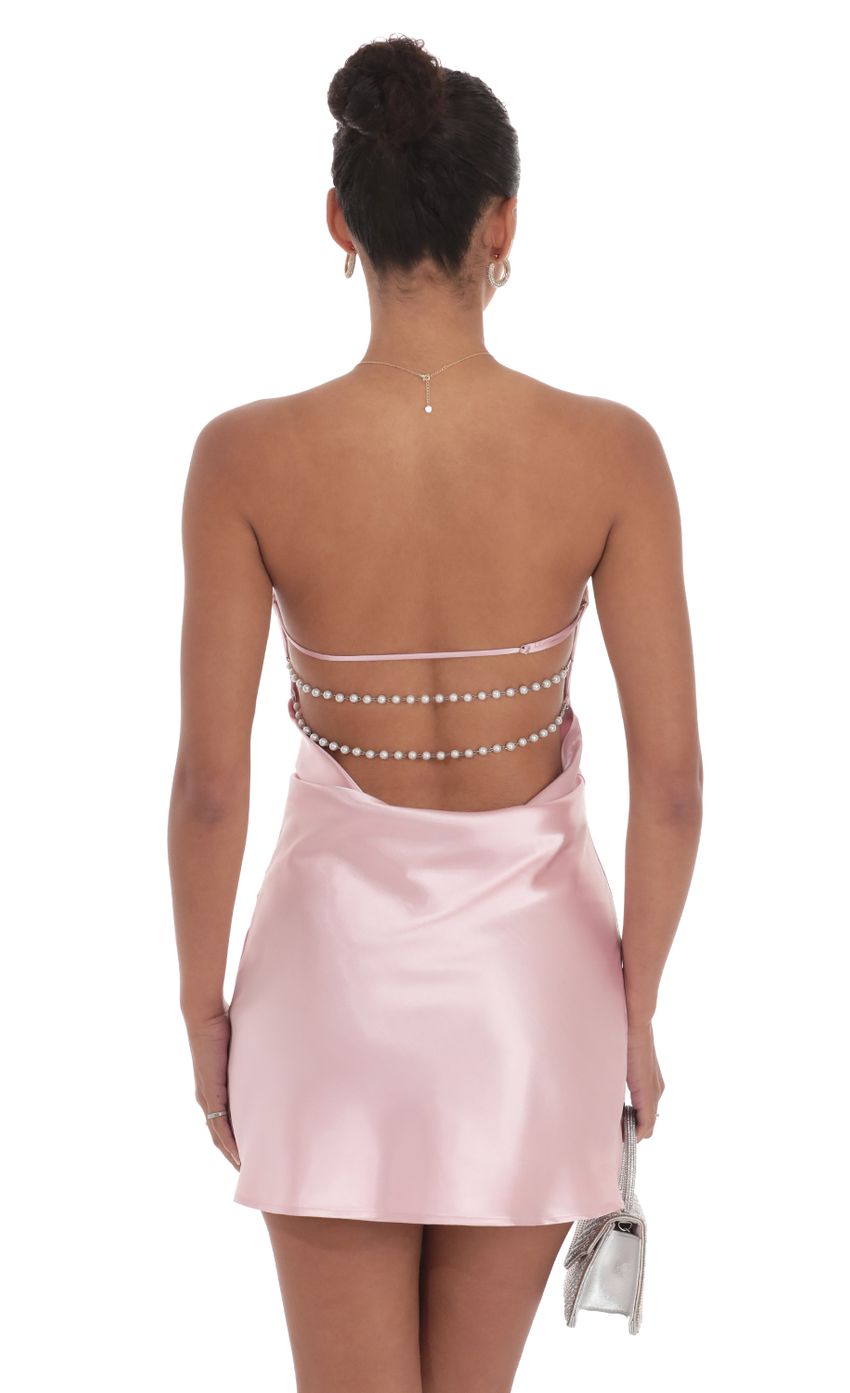 Picture Satin Pearl Open Back Dress in Pink. Source: https://media-img.lucyinthesky.com/data/Sep24/850xAUTO/25ddb617-e958-4d39-8d74-381e1ca9ba76.jpg