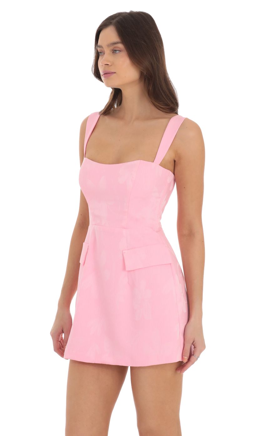 Picture Jacquard Corset A-Line Dress in Pink. Source: https://media-img.lucyinthesky.com/data/Sep24/850xAUTO/359ec9cb-a157-4875-b062-7d61654cf8cd.jpg