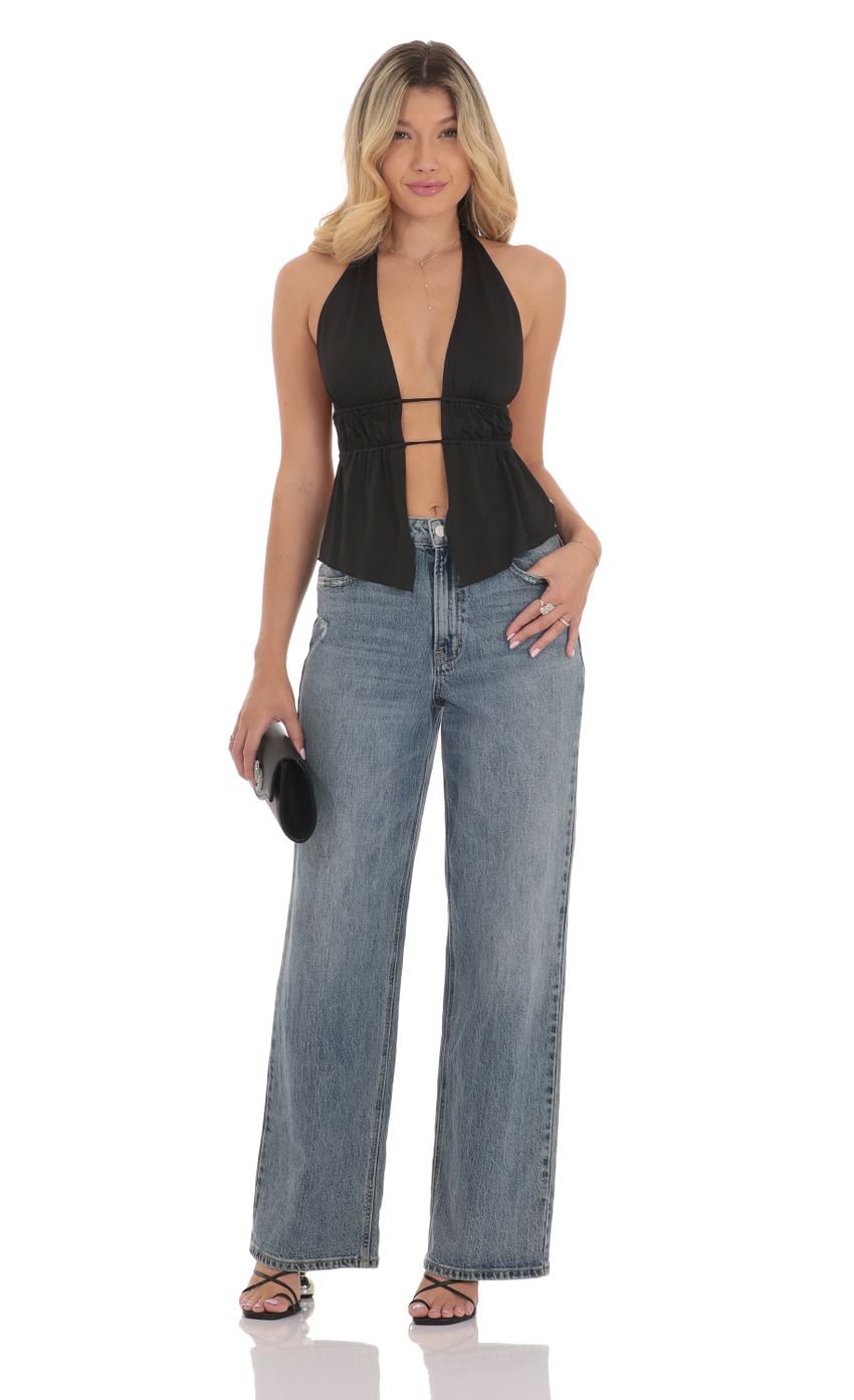 Picture Halter Open Back Top in Black. Source: https://media-img.lucyinthesky.com/data/Sep24/850xAUTO/6c9610d2-7bc6-4077-9f36-3ca218577ea5.jpg