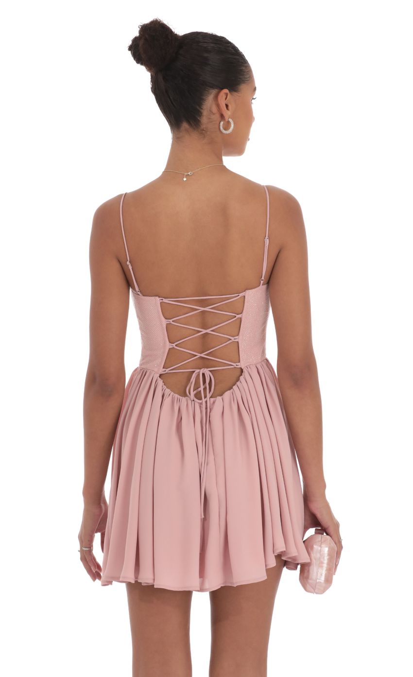 Picture Glitter Corset Dress in Pink. Source: https://media-img.lucyinthesky.com/data/Sep24/850xAUTO/b832c194-f09f-4504-a3a4-10f0d5d865a3.jpg