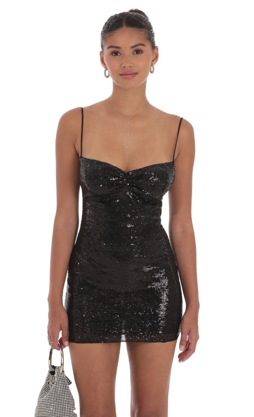 Picture Sequin Butterfly Dress in Black. Source: https://media-img.lucyinthesky.com/data/Sep24/850xAUTO/c589065b-b166-452b-a6b6-f293d694da0e.jpg