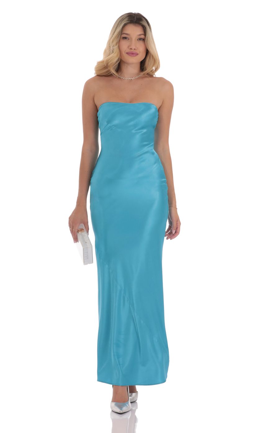 Picture Satin Strapless Maxi Dress in Aqua Blue. Source: https://media-img.lucyinthesky.com/data/Sep24/850xAUTO/e3672f2f-e61b-4d1d-84bd-b3b1a4fea2eb.jpg