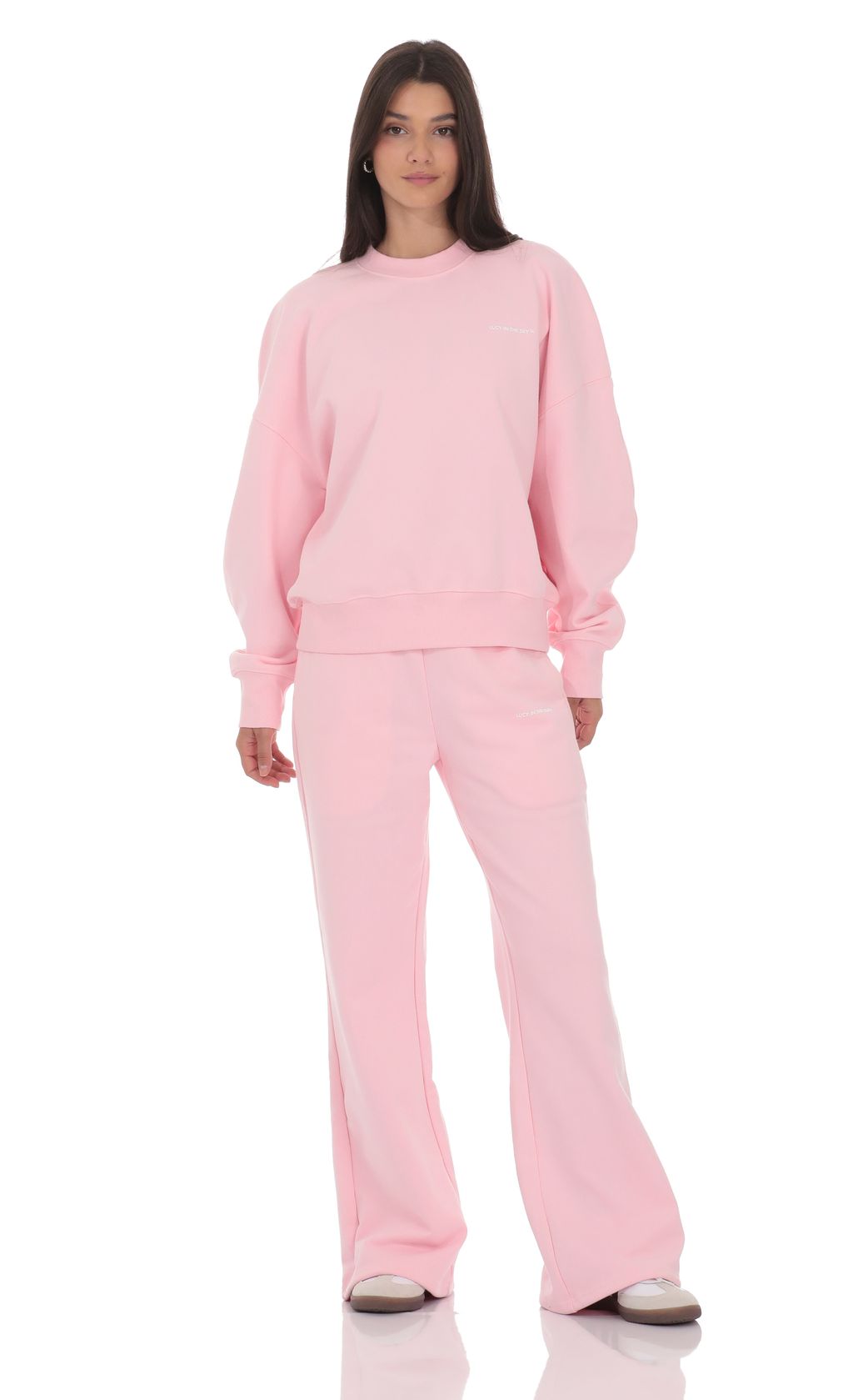 Cinchable Cuff Lucy Sweatpants In Pink by Lucy in the Sky