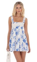 Picture of Shimmer Striped Babydoll Dress in Pink