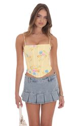 Picture of Pointed Corset Top in Magenta