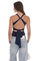 Product image for Twist Cross Back Top in Pink