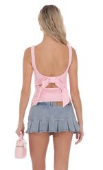 Product image for Back Bow Top in Pink