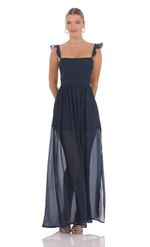 Product image for Chiffon Maxi Dress in White