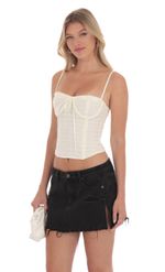 Picture of Bow Mesh Bustier in Pink
