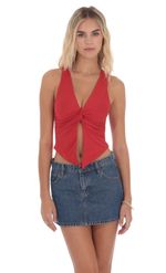 Product image for V-Neck Twist Two Piece Set in Navy