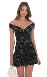 Product image for Off Shoulder Drop Waist Dress in Magenta