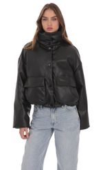 Изображение товара для Куртка-пуховик с высоким воротником в розовом цвете