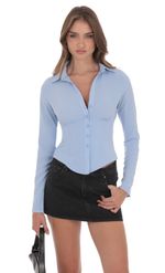 Изображение товара для Голубая рубашка-корсет