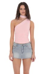 Picture of Mesh Scarf Halter Top in Black