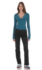 Product image for Low Rise Straight Leg Jeans in Black