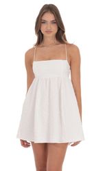 Picture of Shimmer Jacquard Baby Doll Dress in Pink