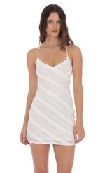 Product image for Ruffle Lace V-Neck Dress in Black