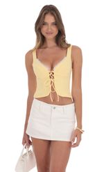 Product image for Front Tie Vest Top in Black