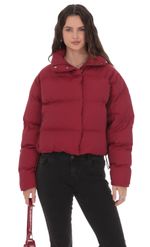Product image for Puffer Jacket in Deep Red