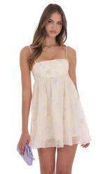 Product image for Sheen Babydoll Dress in Cream