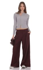 Product image for Pleated Baggy Trousers in Grey