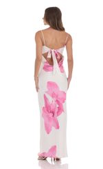 Picture of Cherry Blossom Open Back Maxi Dress in Cream