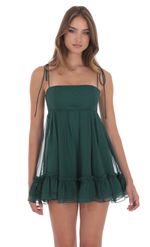 Product image for Chiffon Baby Doll Dress in Sky Blue