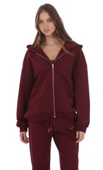 Изображение товара для Синее худи оверсайз на молнии