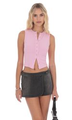 Picture of Denim Wrap Skort in Faded Blue