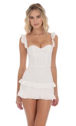 Product image for Ruffle Corset Dress in Pink