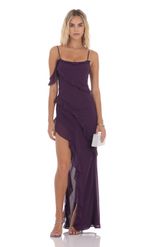 Product image for Chiffon Ruffle Maxi Dress in Pink