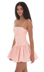 Product image for Ruched Fit and Flare Dress in Red